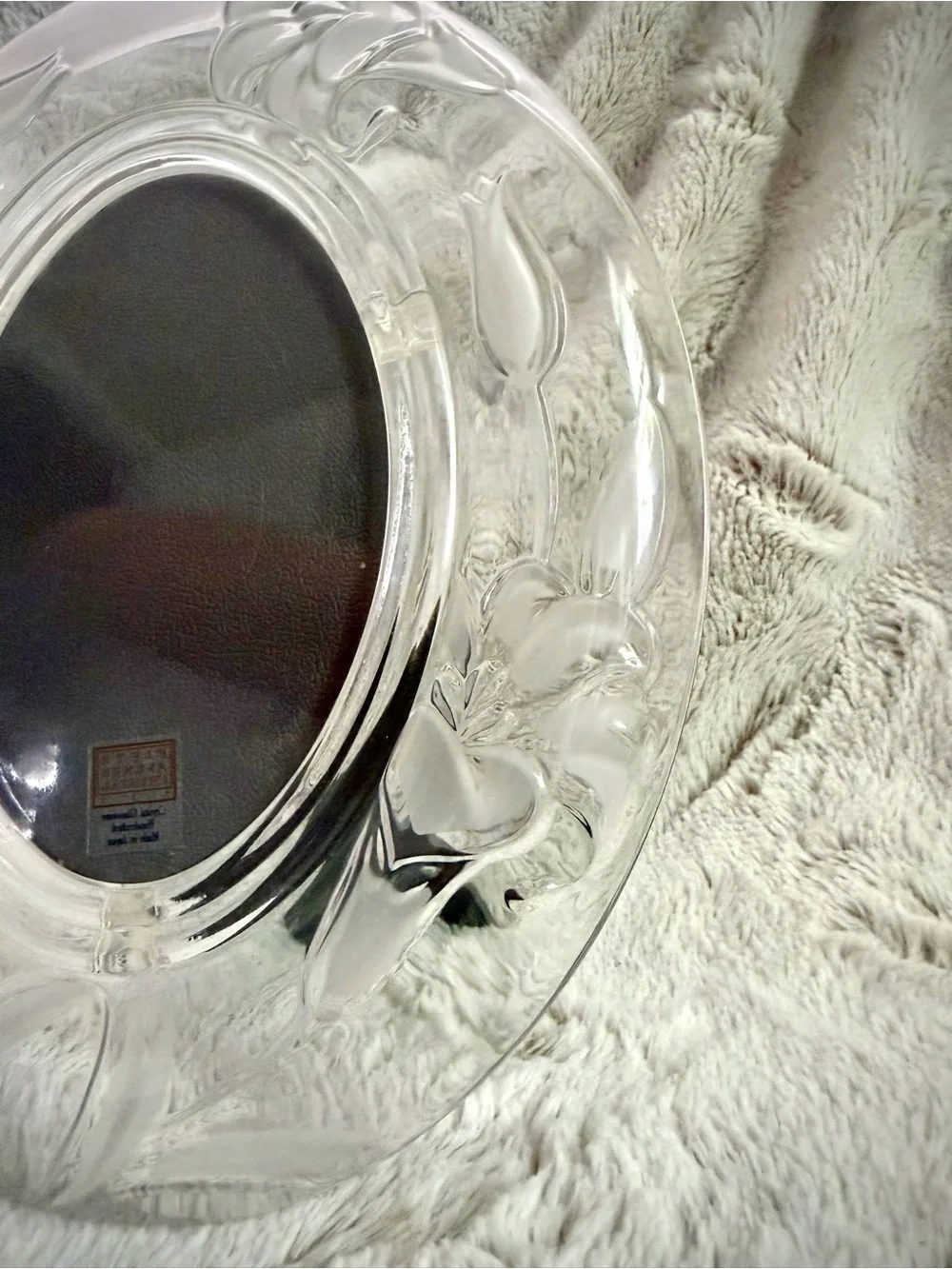 4x6 Fifth Avenue Crystal Frame Etched with Floral Accents
